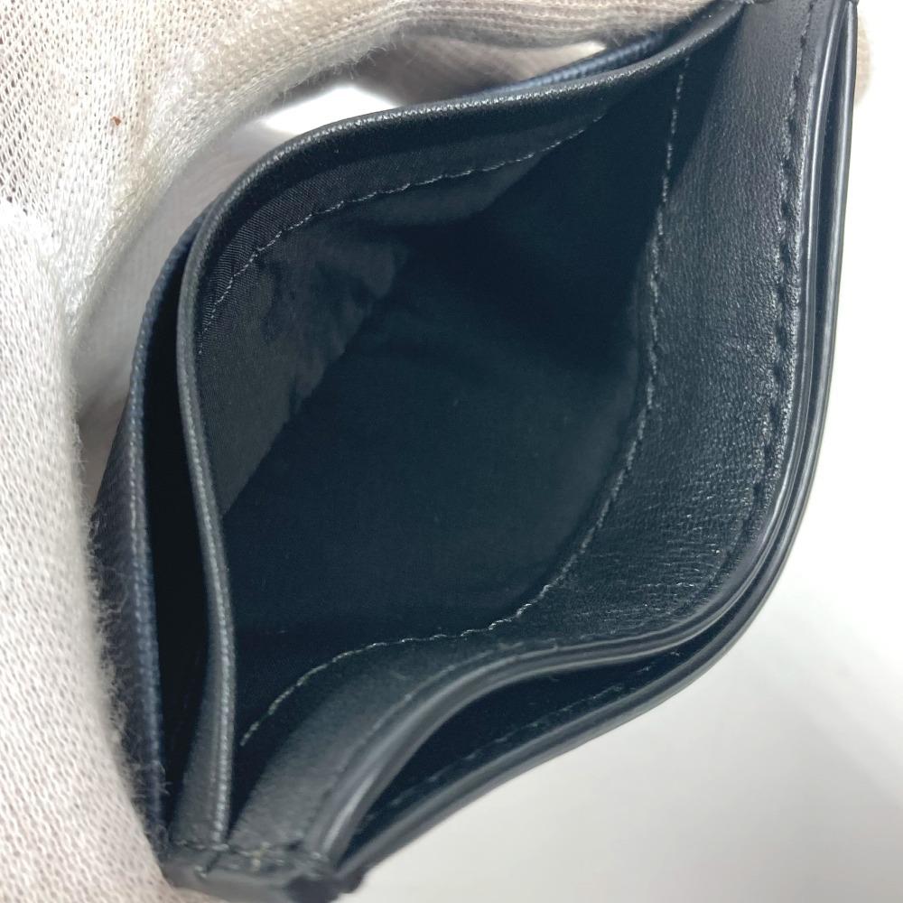 BURBERRY check Business Card Holder Pass Case Card Case Leather/PVC Navy/Black