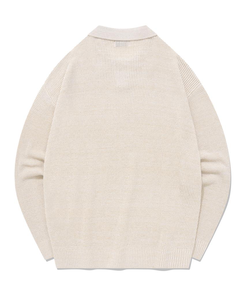 COVERNAT Open Collar Knit Ivory