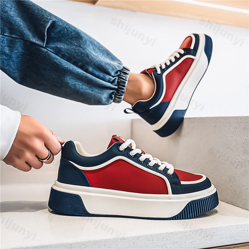 Fashion Fashion Trend Casual Shoes for Men Spring 2025 Low Top Thick Sole Height Increasing Lightweight Leisure Lace Up Chunky sneakers