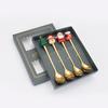 Cartoon Christmas Tree Stainless Steel Dessert Cutlery Set: Cute Fruit Fork & Spoon Gift
