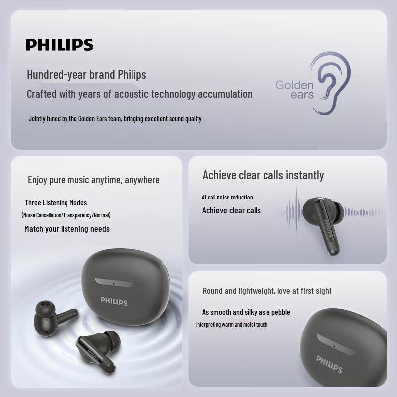 Philips TAT3518 Hybrid ANC True Wireless Earbuds