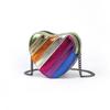 Vintage Inspired Colorful Chain Crossbody Bag In Heart Shape For Trendy Travel