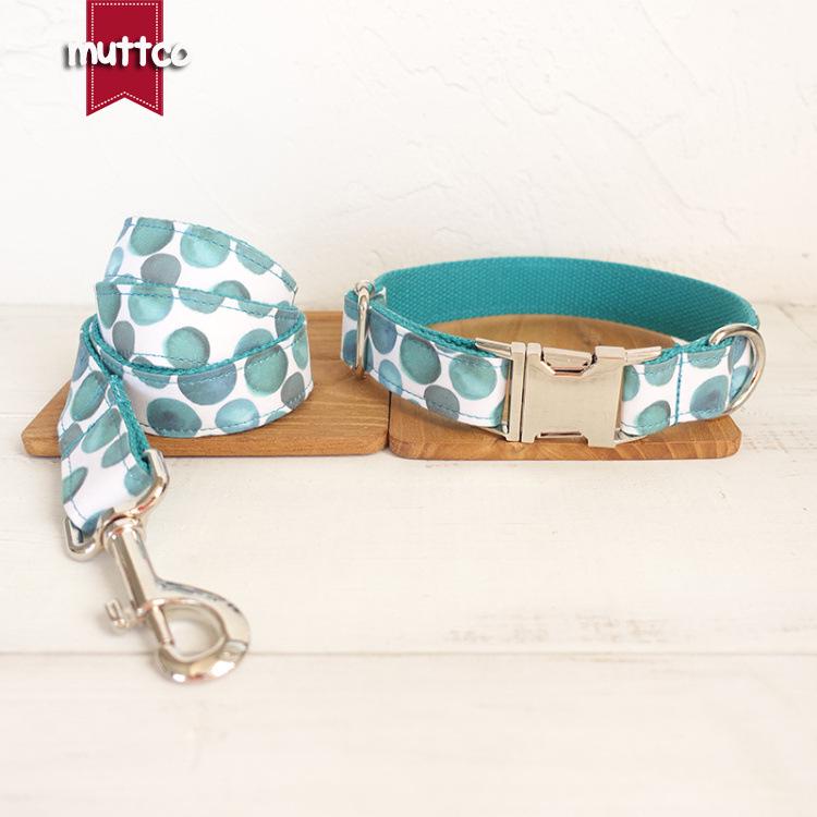 MUTTCO Adjustable Dog Collar & Leash Set for All Sizes - UDC053 Large