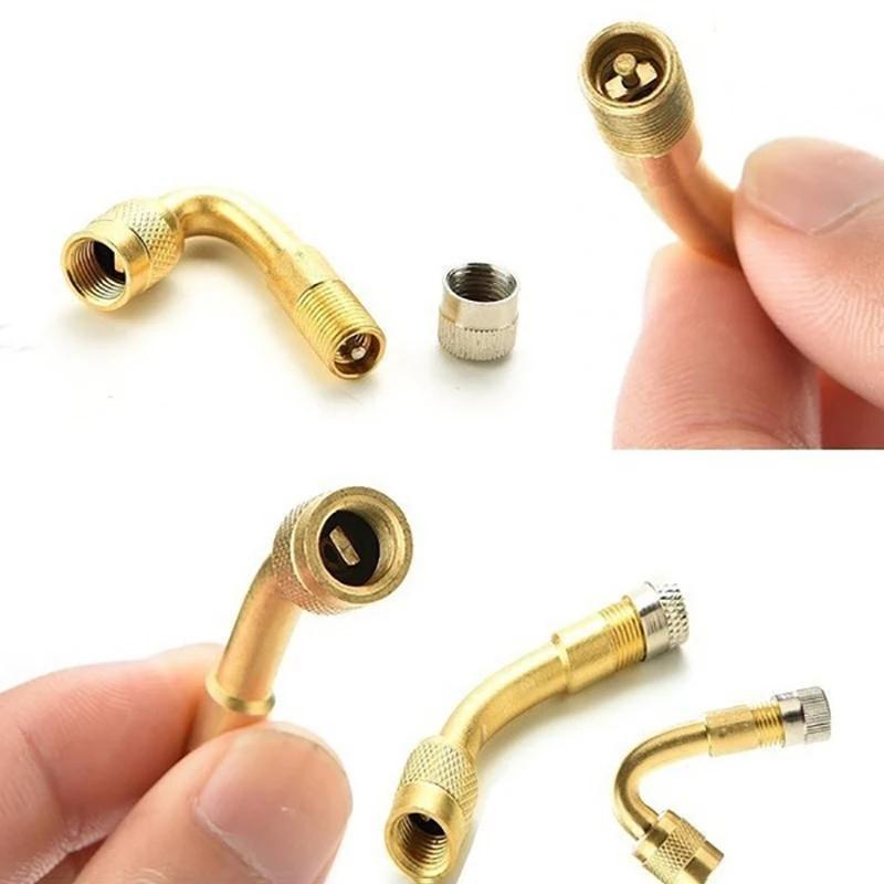3Pc 45/90/135 Degree Air Tyre Valves for Truck Motorcycle Cycling Accessories Adapter Car Valve Extension Stem Brass