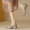 Fashion 2025 Shoes New Low Heeled Women's  Square Toe Stunning Low Heeled Mary Jane Shoes Fashion Women Pumps Luxury Party Shoes