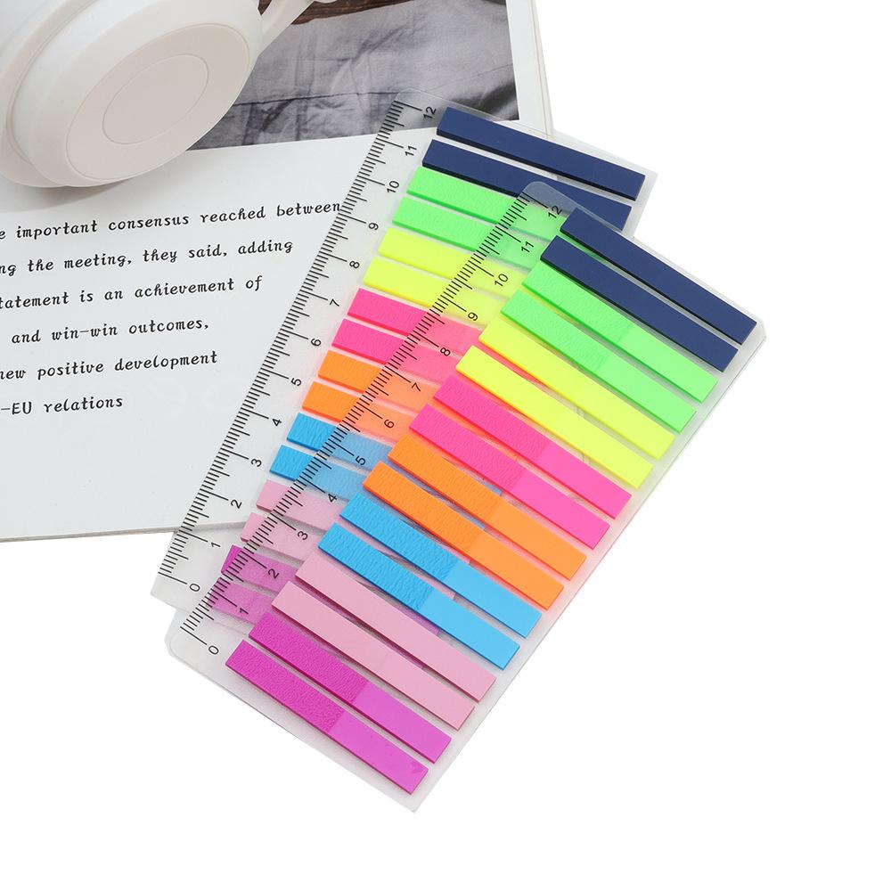 KindFuny 320 Sheets Transparent Sticky Notes Self-Adhesive Annotation Books Bookmarks Memo Pad Index Tabs Stationery