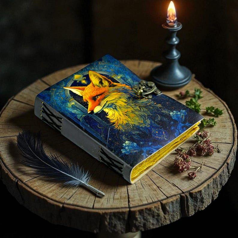 Dziennik ze skóry lisa: Stary Grimuar Księga Cieni z Zamkiem