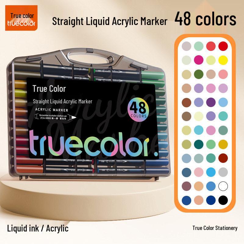True Color Soft Tip Acrylic Watercolor Marker Pen for Kids - Ideal for Art, Journaling, and Doodling