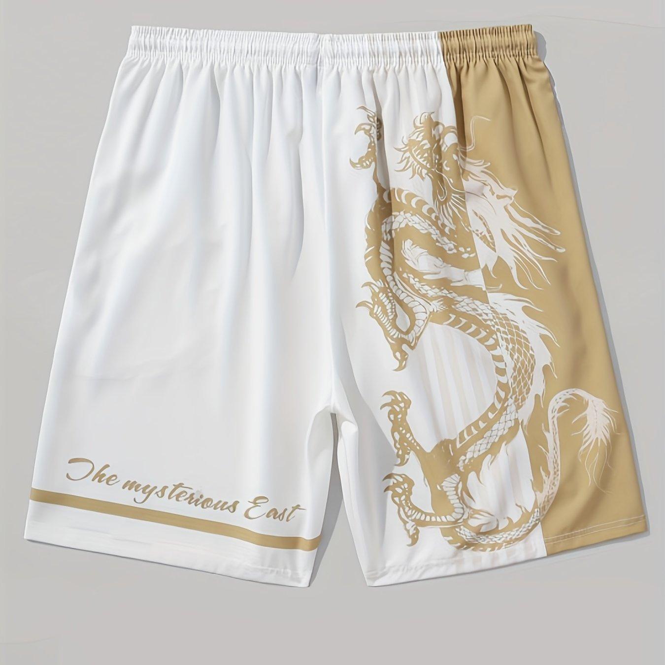 

Мужские спортивные шорты больших размеров с 3D крутым графическим принтом дракона на лето M