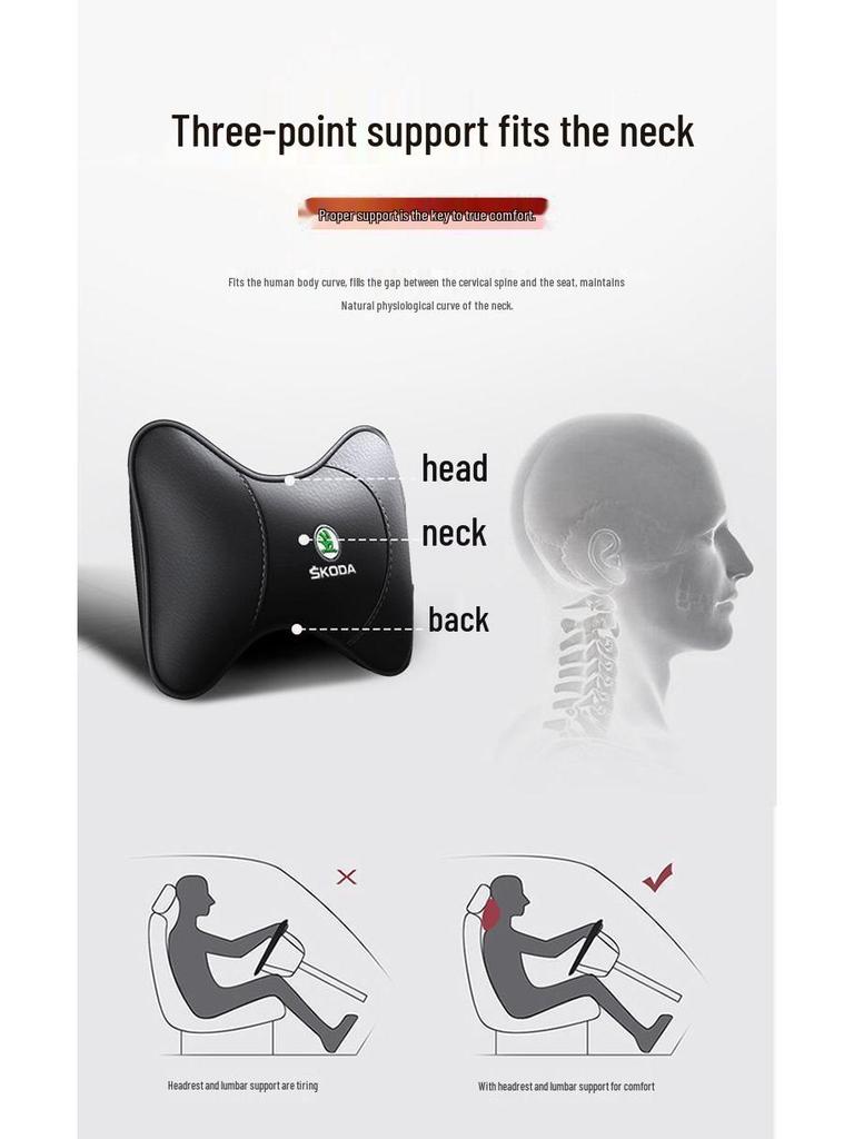 Poduszka Podgłówkowa na Szyję do Skoda Octavia Kamiq Karoq Superb