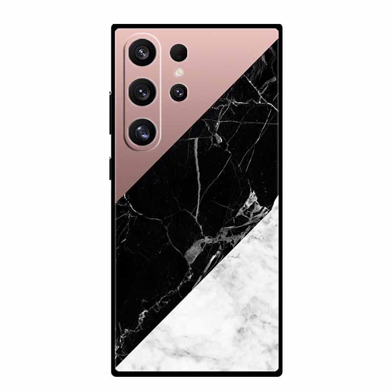 For Samsung Galaxy S25 Ultra Cover Lion Tiger Black Silicone Painted Starry Cat Case For Galaxy S24 S23 S22 S21 Ultra TPU Shell