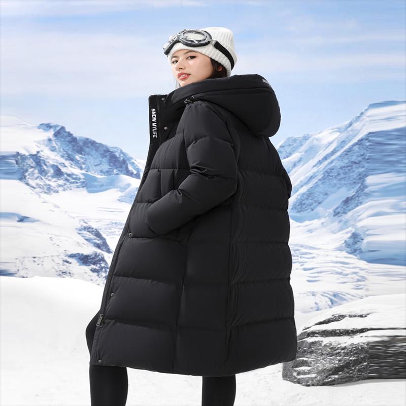 

SNOWFLYING Unisex Casual Hooded Long Down Jacket G X40146170FX L