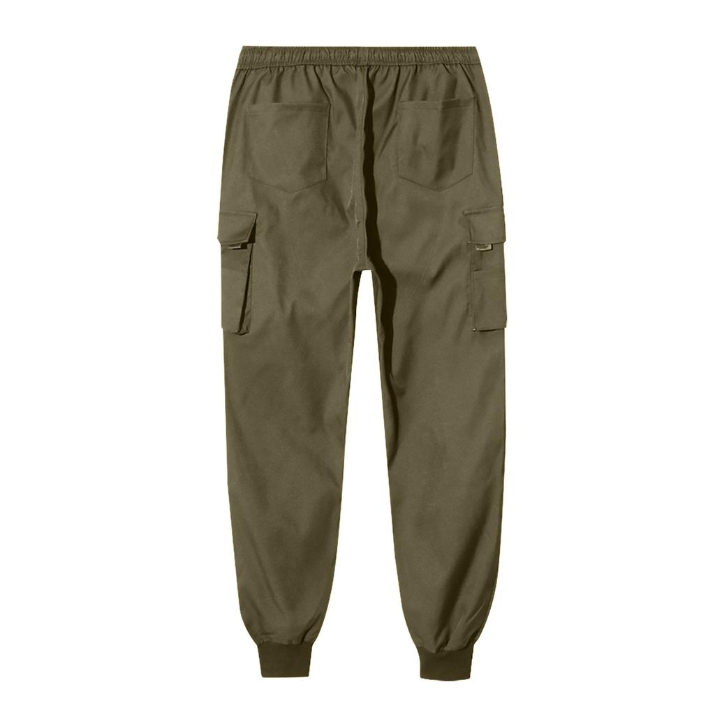 Herren Farbige Lockere Mehrere Taschen Freizeit Gerade Hosen Cargohosen