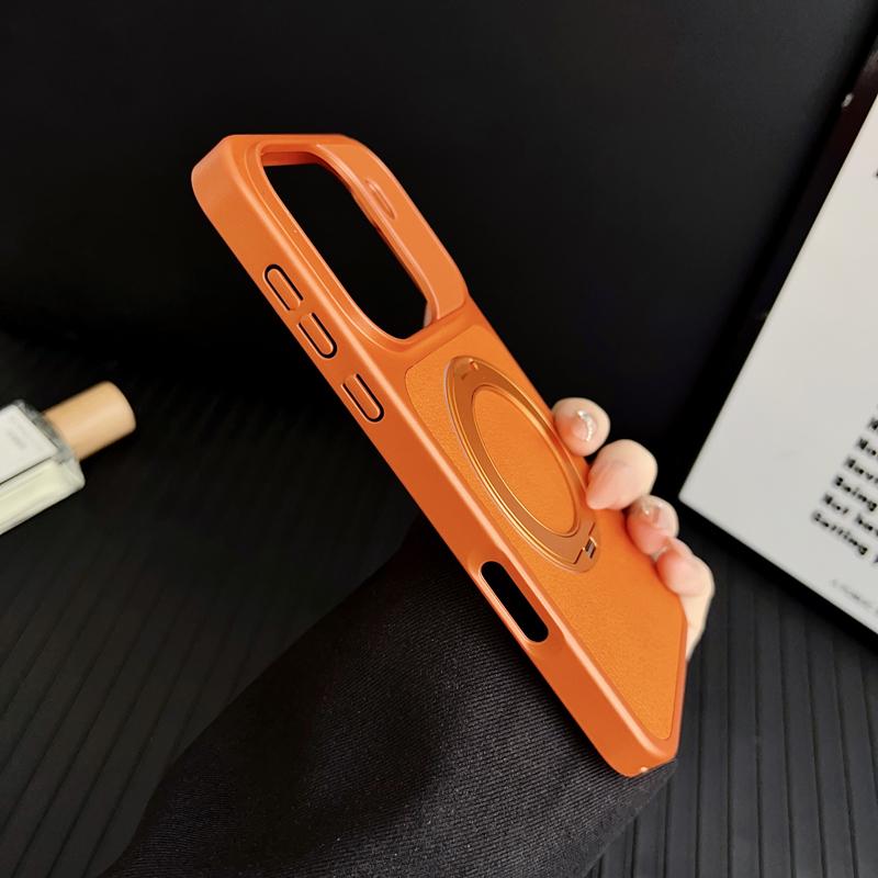 For Oppo Find X8 X9 Pro Ultra Case Litchi Grain Leather Strong Suction Metal Kickstand 360° Rotatable Spray Coating Hybrid Cover