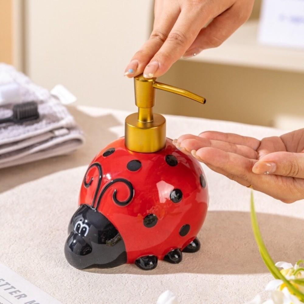 Decorative Bathroom Lotion Dispensers Large Capacity Lemon Mushroom Pump Bottle for Hand Soap