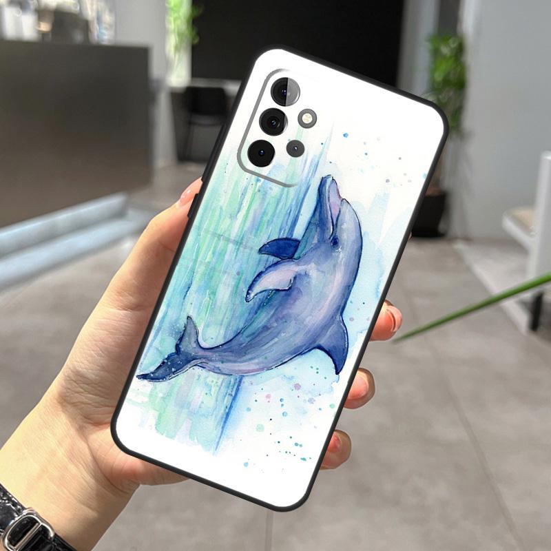 Ocean Dolphin Case For Samsung Galaxy A56 A36 A26 A16 A06 A25 A54 A34 A14 A52 A32 A12 A13 A33 A53 A15 A35 A55
