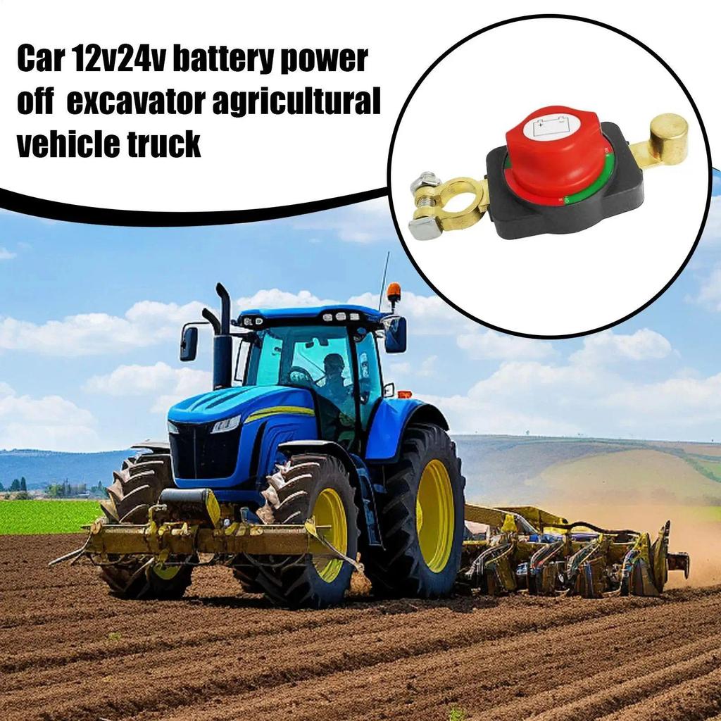 Universal Pure Brass Car Battery Disconnect Switch, Fits 12V-48V Trucks & Automobiles
