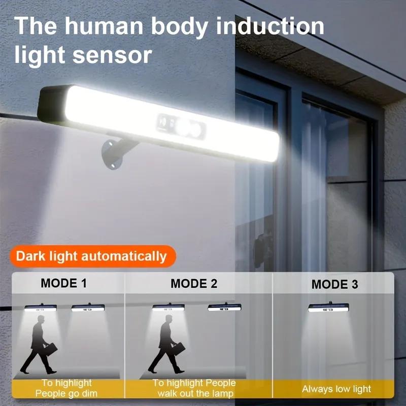 Clip On Solar Lights Outdoor Waterproof Garden Fence Street Lights Motion Sensor Portable Solar Powered Security Wall Light