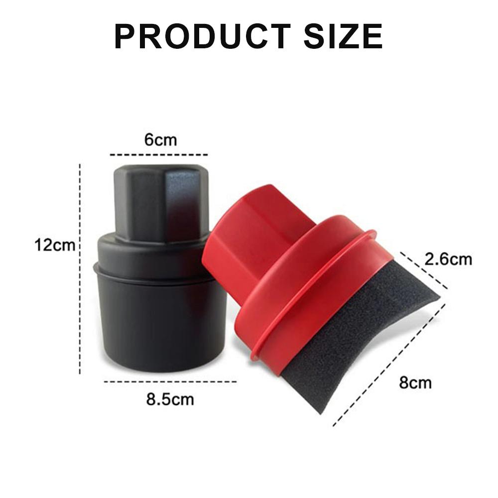 Car Tire Waxing Sponge Applicator Portable Polishing Brush Curved Shaped Pad with Cover Wheel Cleaning Contour Detailing Tools
