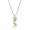 Titanium Steel Hip Hop Cartoon Smiley Skateboard Pendant Necklace for Men & Women