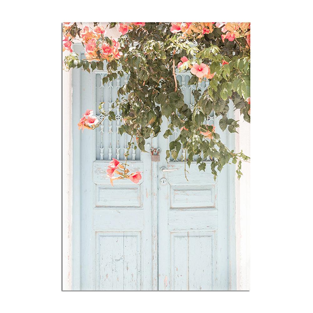 

Islamic Calligraphy Wildflower Green Leaves Marble Boho Abstract Posters Canvas Painting Wall Art Pictures Living Room Decor 21x30cm No Framed