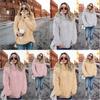 Premium Womens Fleece Fur Hoodie Winter Woolen Thermal Ladies Zip Sweater Blouse