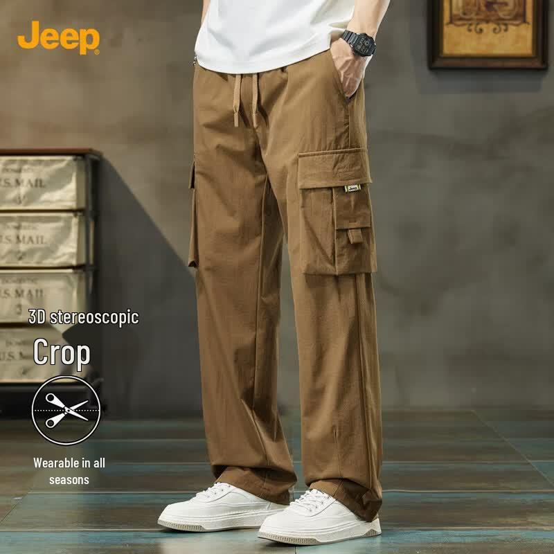 JEEP Men s Summer Pleated Cargo Pants L