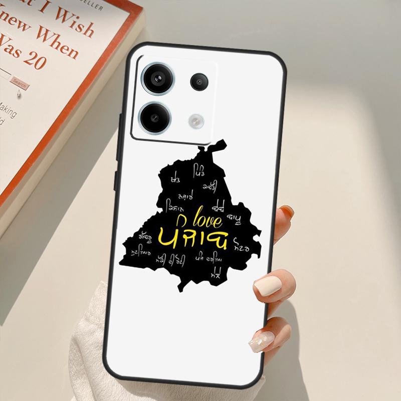 Punjab Map Outline Funda For Xiaomi Redmi Note 14 13 10 11 12 15 Pro Plus Case For Redmi 15 14C 12C 10C 13C 15C