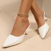 Spring and summer new pointed sandals lazy slippers women's fashion bag head half slippers high heel versatile women's shoes