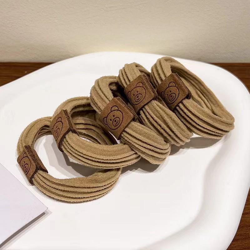 6-Pack Frosted Elastic Hair Rings - Durable, Simple Ponytail Bands for Women