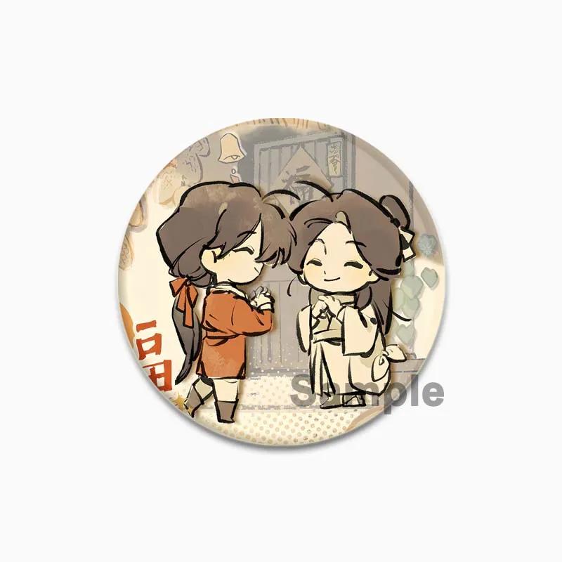 32/44/58mm Heaven Official's Blessing Anstecker Huacheng Xie Lian Anime Broschen Handgemachte Niedliche Emaille-Pins für Kragen Kleidung Schmuck 44/58mm