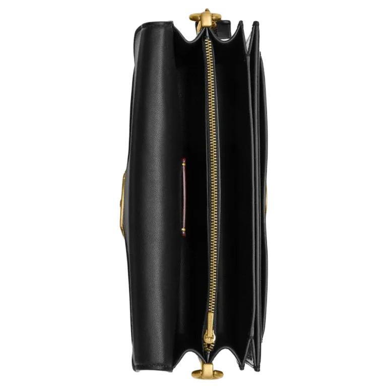 Coach Tabby 26 Quincaillerie Dorée Bandoulière Amovible Cuir Lisse Sac à Main Bandoulière Sacs Moyen pour Femmes Noir CW631-B4BK