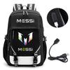 Football Star Peripheral Backpack Fashion Teen Usb Backpack Campus Student School Bag