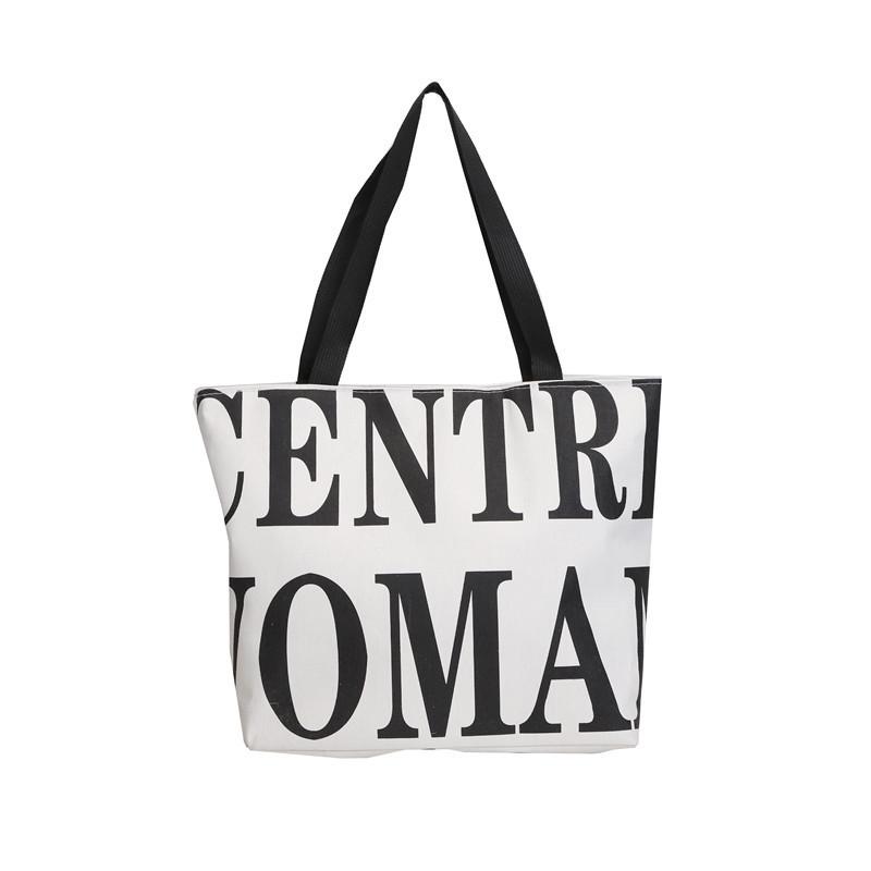 New Canvas Printed Women's Bag Fashionable Versatile Shopping Handbag Tote Bag Large-capacity Student Class Shoulder Bag