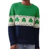 LXF-YT52 Saint Patrick's Day Fair Isle Pullover Sweater - Long Sleeve, Spring and Autumn Fashion.