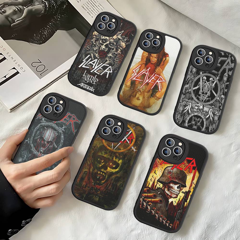 Slayer Heavy Metal Band Music Phone Cover For IPhone 11 12 13 14 15 16 Pro Max Mini Plus Soft Leather Case
