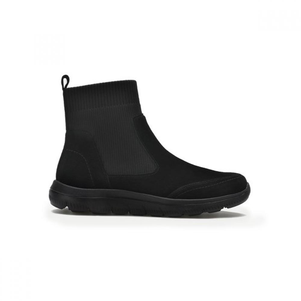 Thommcan Women S Comfort Knit Suede Ankle bootS oSlo 01 Black 225