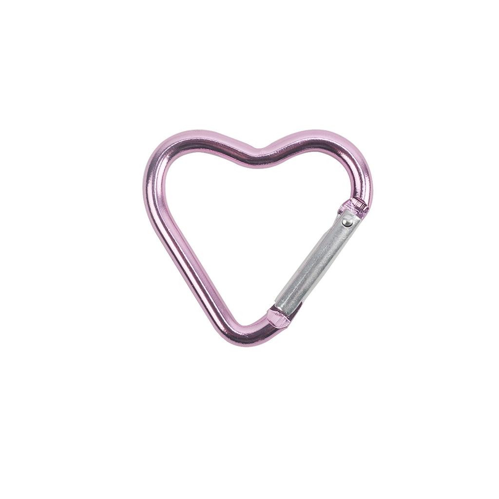 10 Piezas Mosquetón de Aluminio en Forma de Corazón Clip Llavero Gancho para Llavero para Exterior Hebilla Colgante para Botella de Agua Accesorios para Kit de Viaje