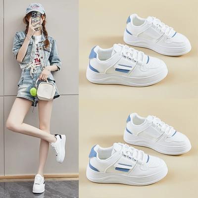 Mode Sneaker Damen Weiße Schuhe Flach Atmungsaktives Mesh Junge Damen Freizeitschuhe Marke Weiche Dicke Sohle 3.5cm D176