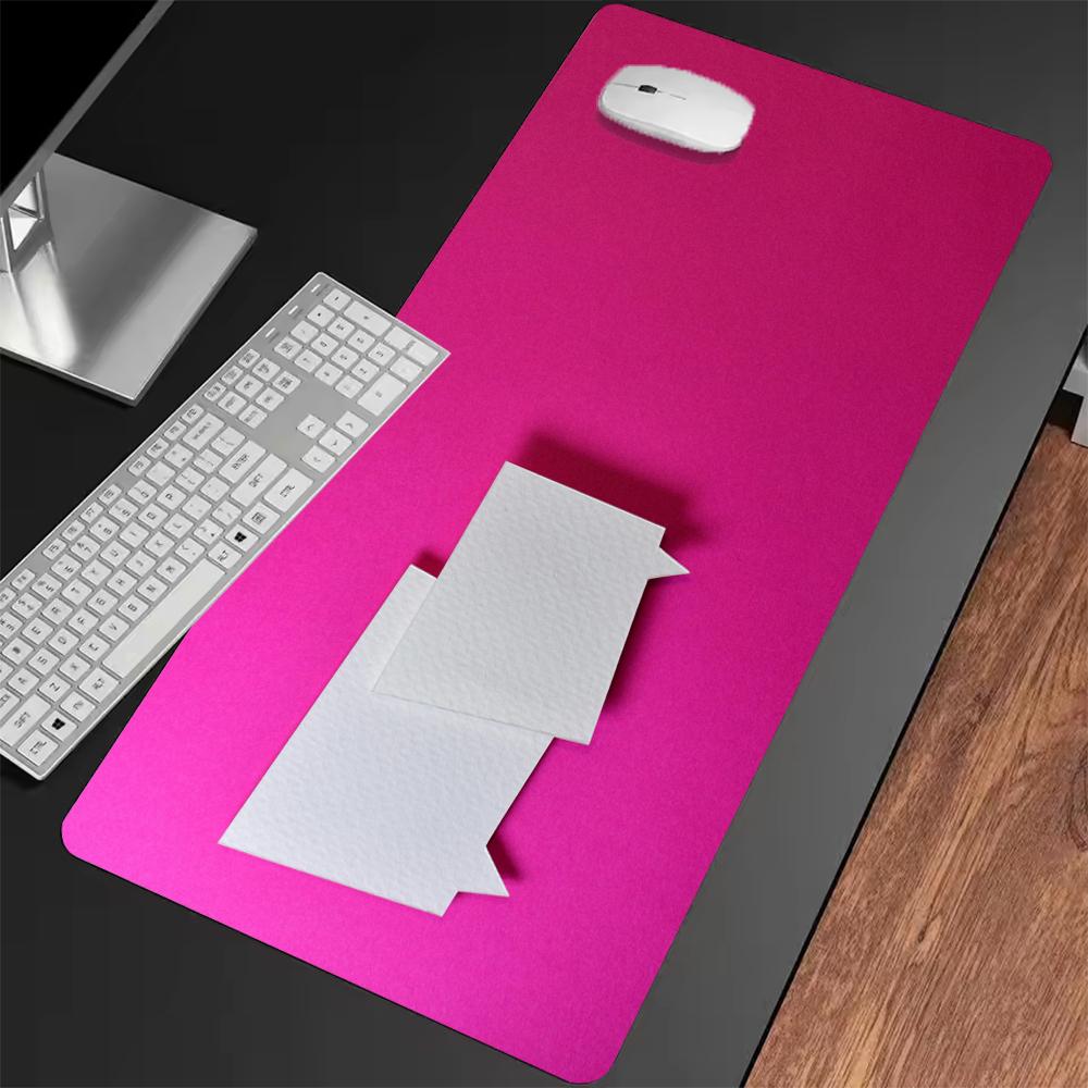 Vibrant Magenta Extended mouse pad Solid Bold Color, Smooth Surface Stylish Functional Accessory for Office & Gaming Workspaces