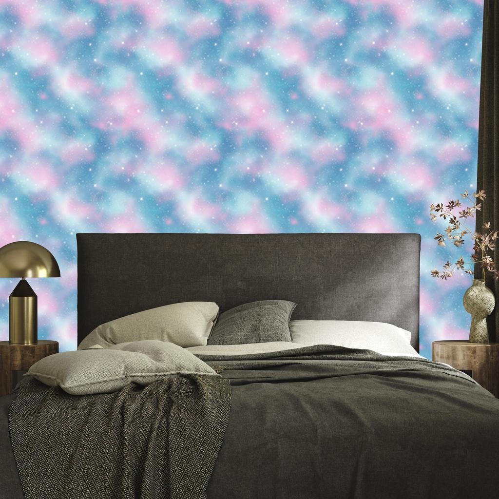 Watercolor Galaxy Blue Wallpaper for Living Room and Bedroom 50x1000