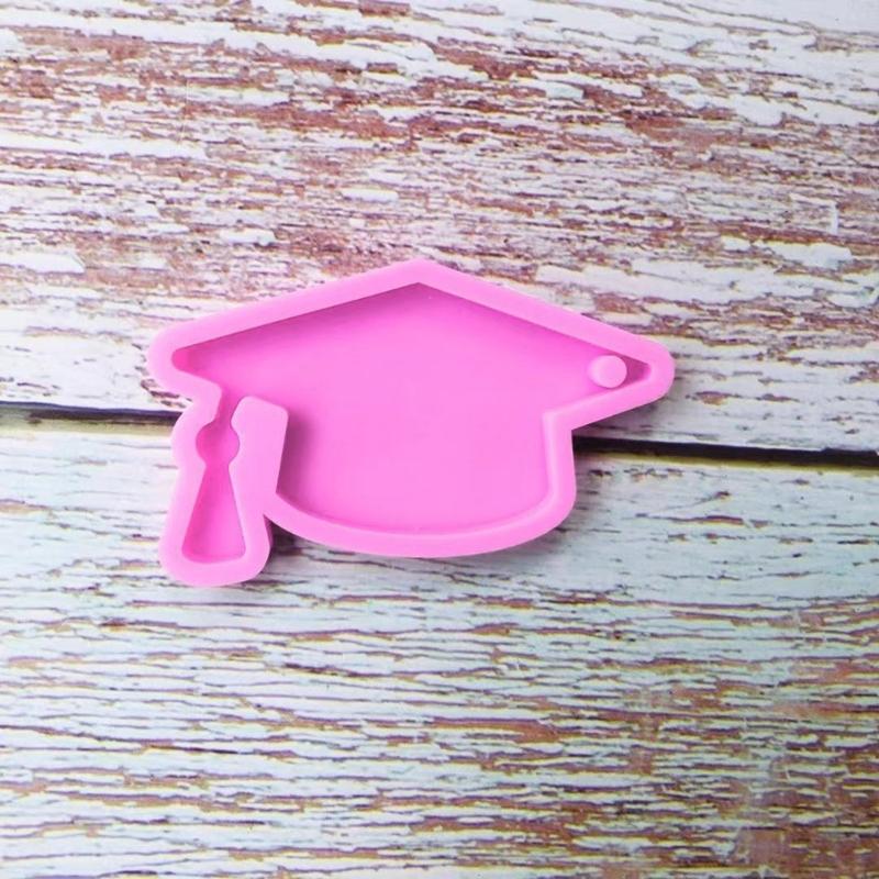 Graduation Hat Keychain Epoxy Resin Mold Handmade Hanging Pendant Decorations Silicone Mould DIY Crafts Jewelry Mould