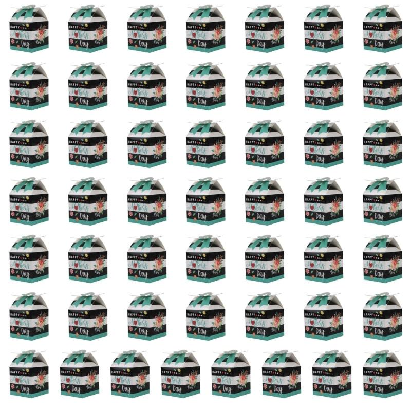 50Pieces Mother Day Candy Boxes Mother Day Cup Cake Paper Boxes Mother Goodie Gift Decorations Mother Day Party Supplies