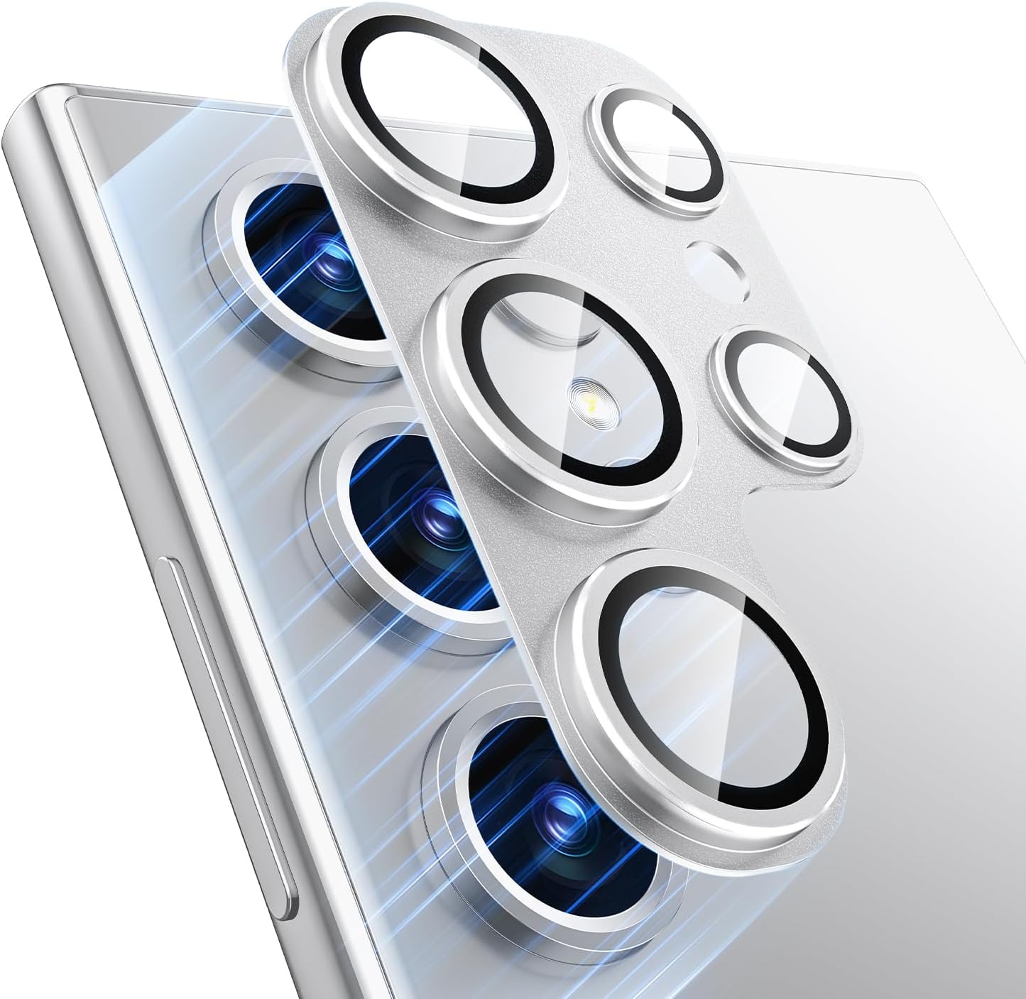 

Металлическая защитная пленка для объектива камеры Samsung Galaxy S24 S22 Ultra S23 Plus S24Ultra S24Plus S24+ Аксессуары для стеклянной крышки объектива For Galaxy S23 Ultra серебряный