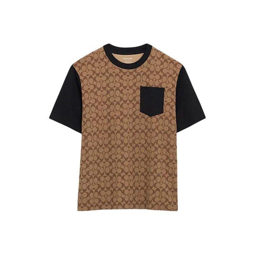 COACH T Shirts Men`s Khaki Crew