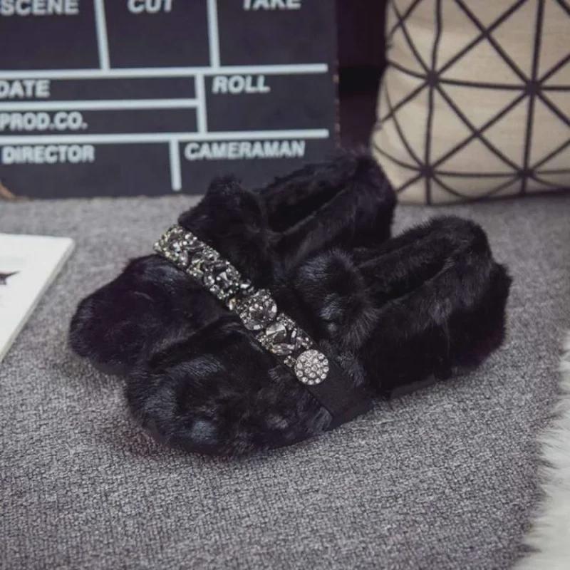 WD Women's Snow Boots: Imitation Mink Fur, Thick Sole, Trendy Large Sizes