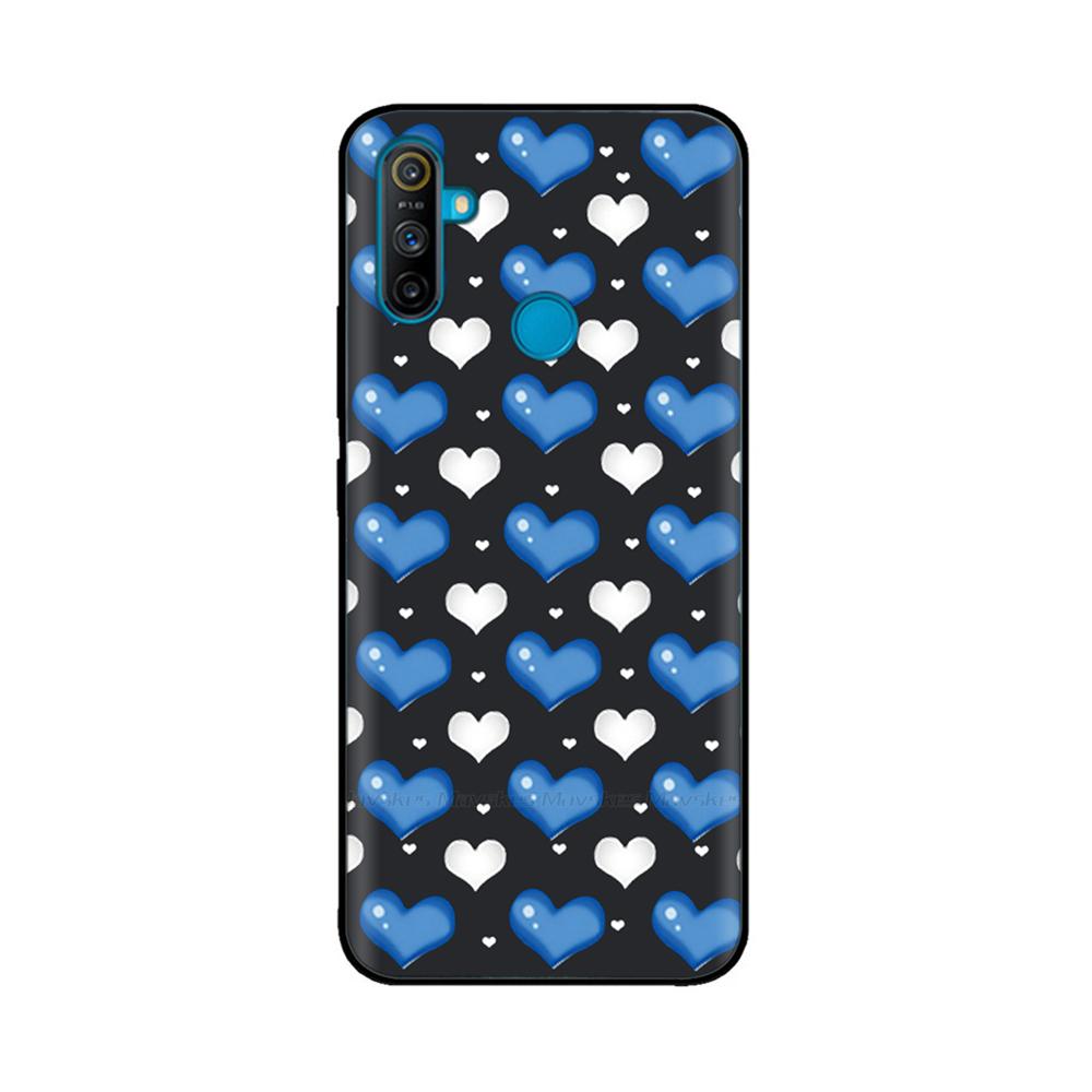 Etui do Realme C3 Miękkie Czarne Silikonowe TPU Wzór Tylna Klapka Do OPPO Realme C3 RMX2020 C 3 RealmeC3 Malowane Etui na Telefon Fundas