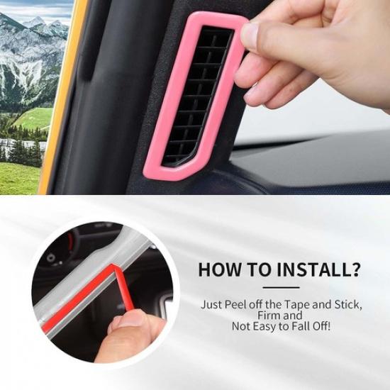 Pink Front Left&Right Side A-pillar Air Vent Cover Trim For + Ford Bronco US
