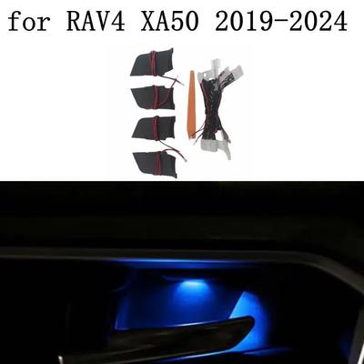 For -2024 Toyota RAV4 Interior Door Bowl Lamp Refitting Handle Led Atmosphere Light Car Inner Ambient Decorative LampLight