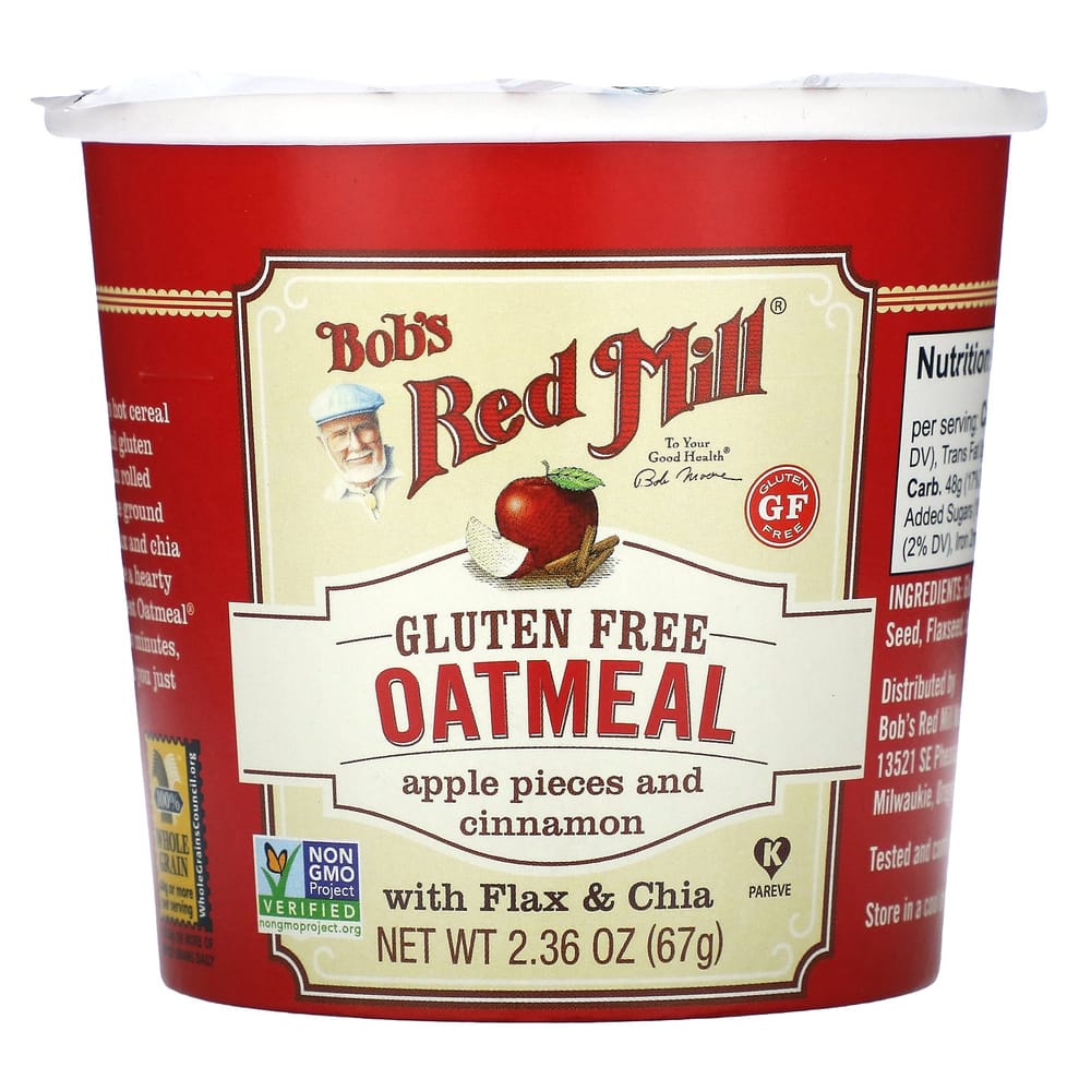 Bobs Red Mill Oatmeal Cup with Apple Pieces & Cinnamon 67g (2.36oz)